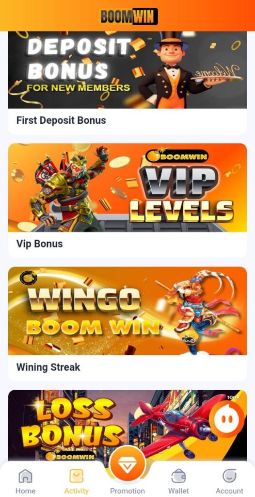 Boomwin game APK slot screenshot